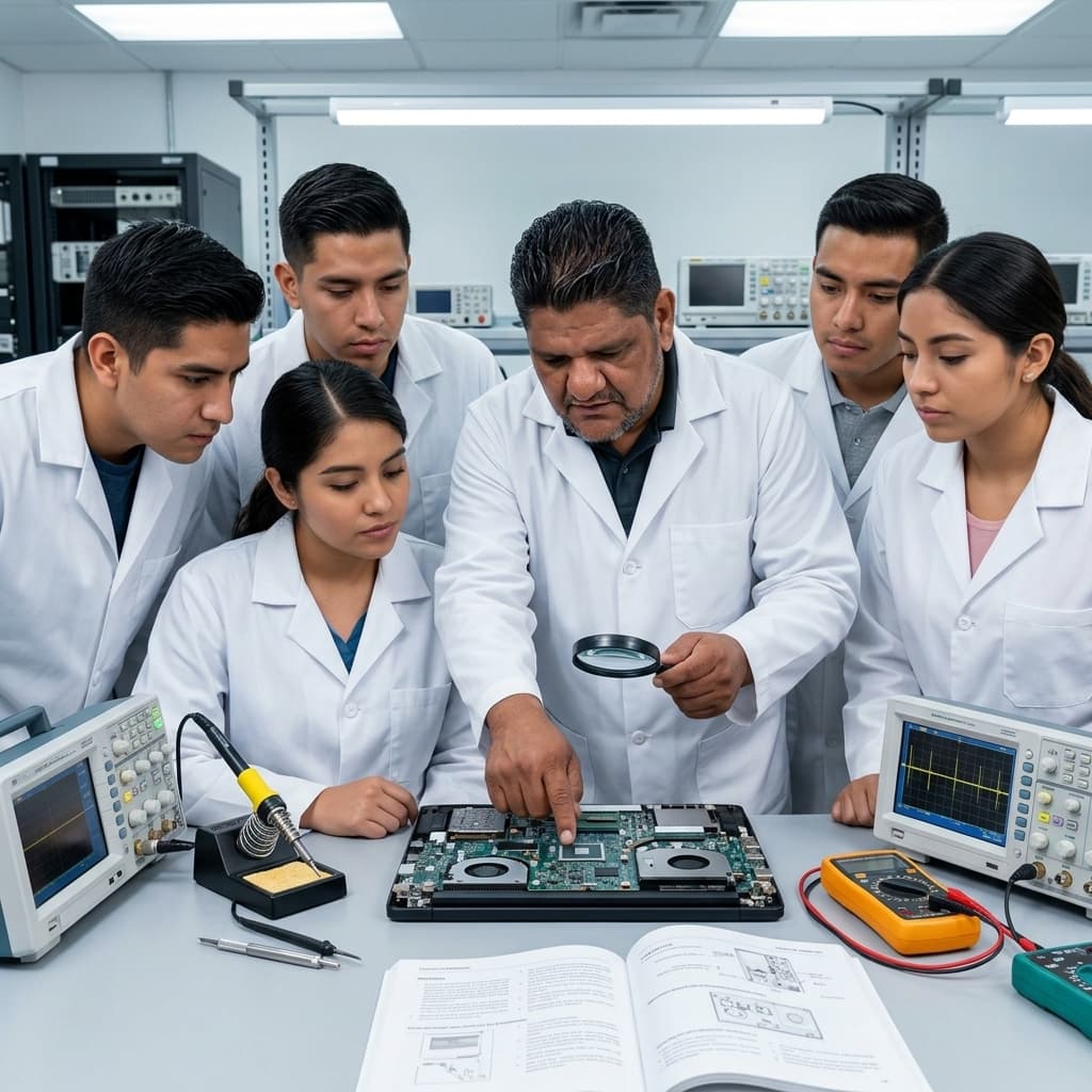 Ingeniero en laboratorio de reparación